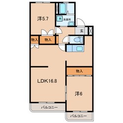 西尾駅 徒歩11分 2階の物件間取画像